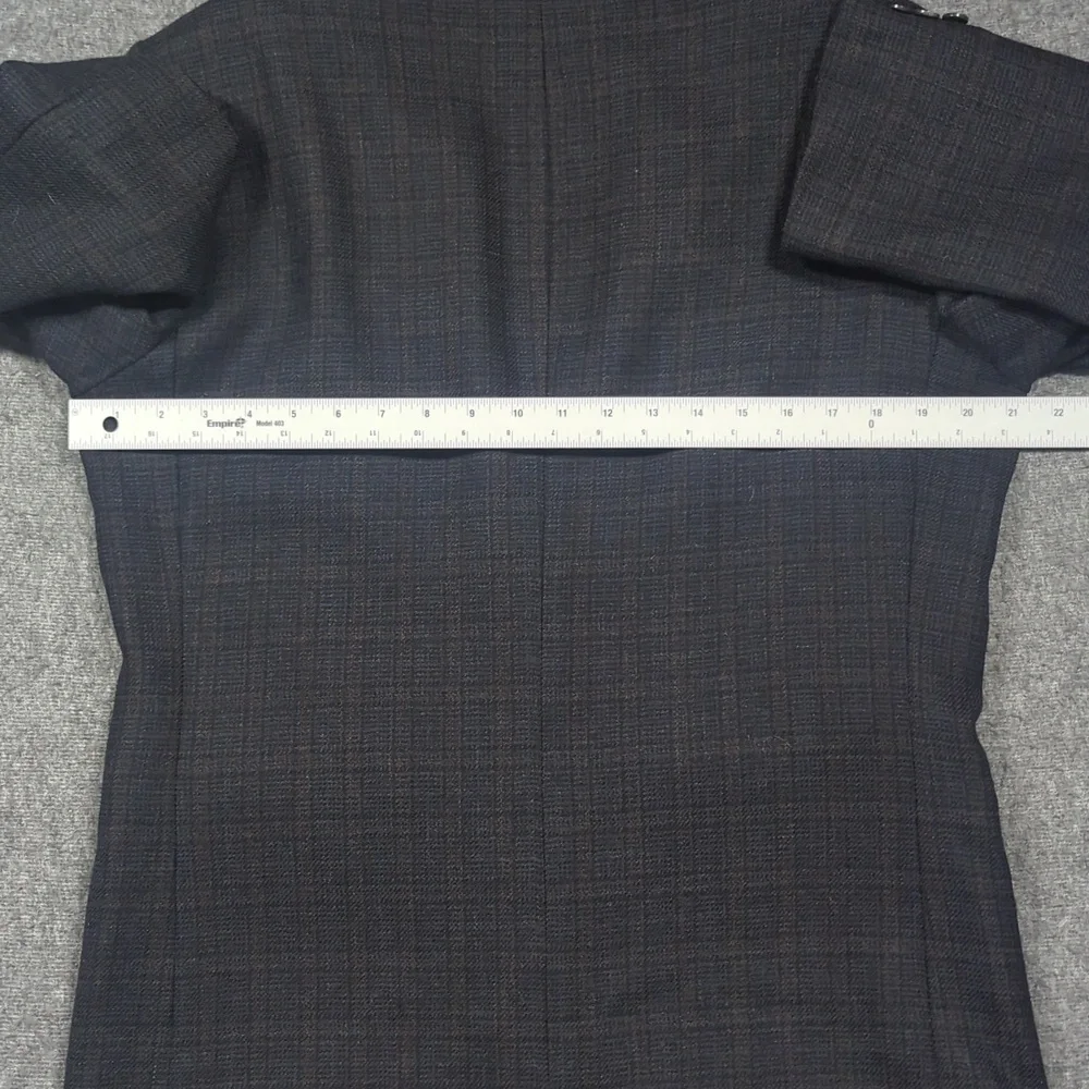 Oscar de la Renta‎ Jacket Black Check 38S Wool Sports Coat Blazer